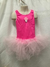 Ballet costume hot Pink sequin trim organdy Girls Xsmall child
