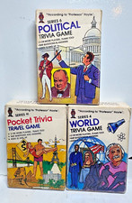 Lot of 3 VINTAGE 1984 SERIES NRFP HOYLE POCKET TRIVIA CARD GAME