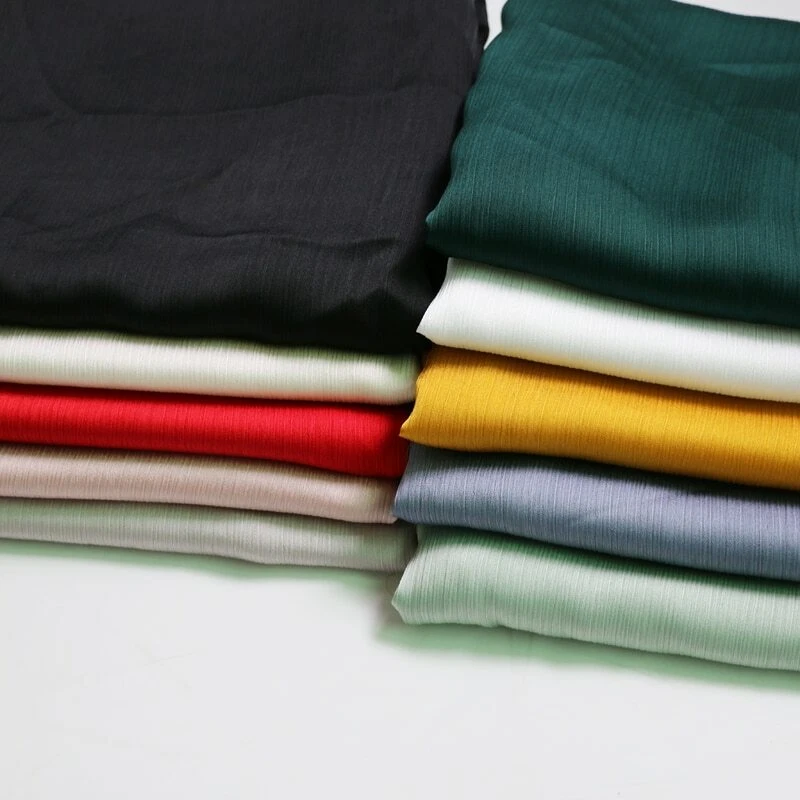 1Yard Crinkled Satin Chiffon Fabric Crepe Charmeuse Chiffon Material For Skirt - Image 2 of 4