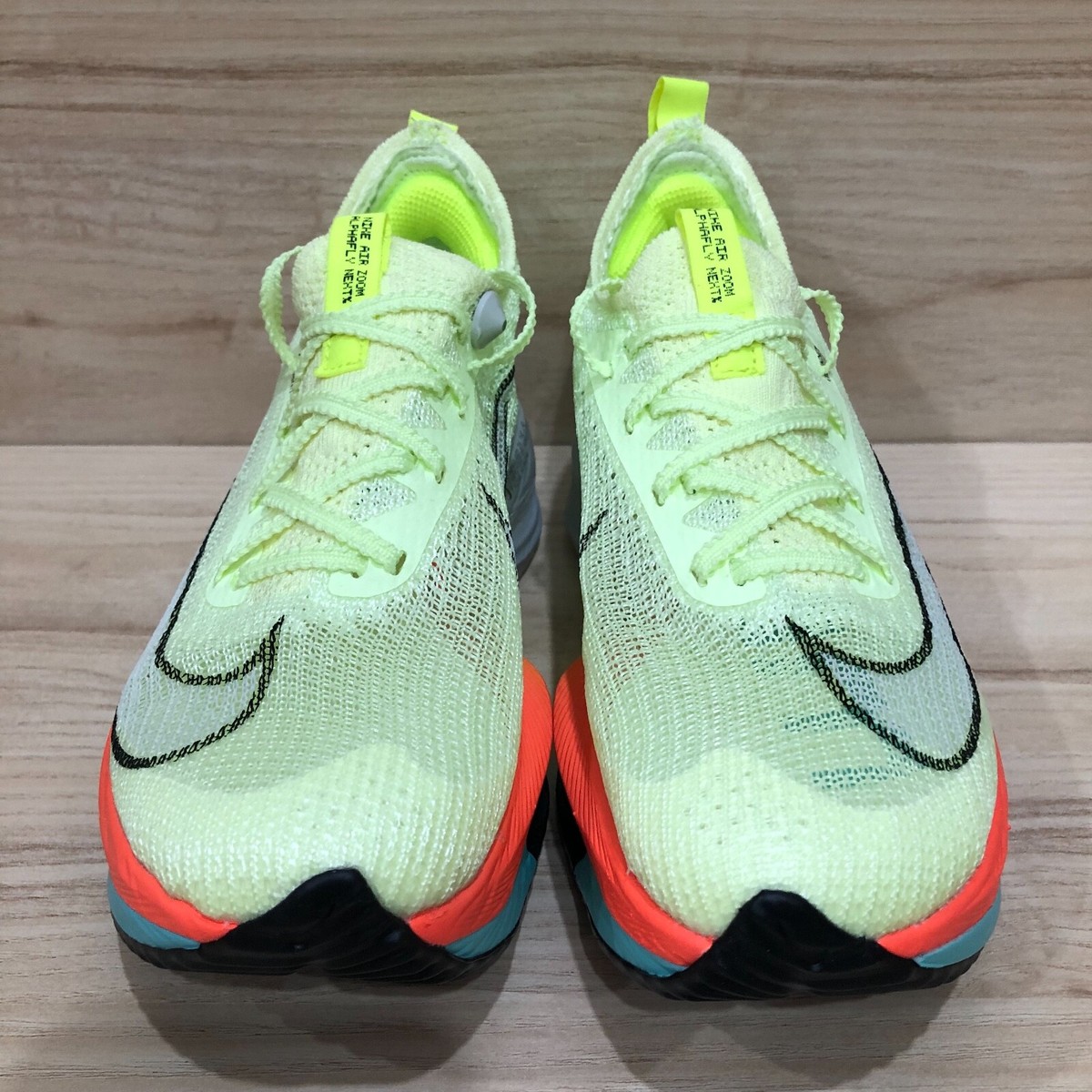 NEW! Nike Air Zoom Alphafly Next% Womens 6 Barely Volt/Black