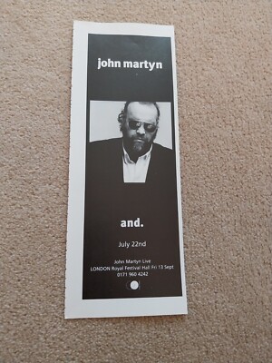 TNEWL72 WERBUNG 11X4 JOHN MARTYN: ''UND.''
