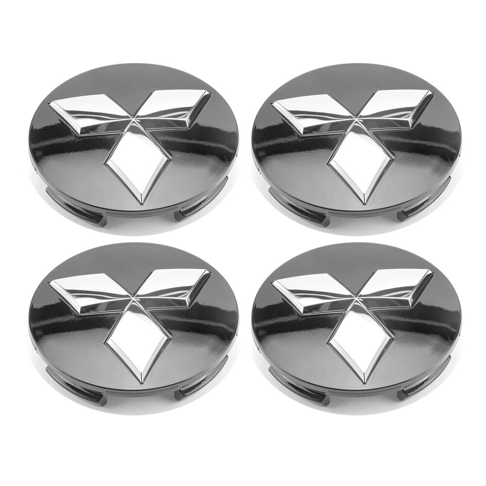 4x Black Alloy Wheel Centre Cap Fits Mitsubishi LANCER RVR