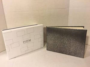 Home Essence Silver & Black Guest Signature Book for Any Occasion