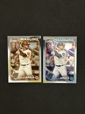 Jacob Amaya RC (2) 2024 Topps Chrome Sepia Refractor Marlins #92 Rookie Lot