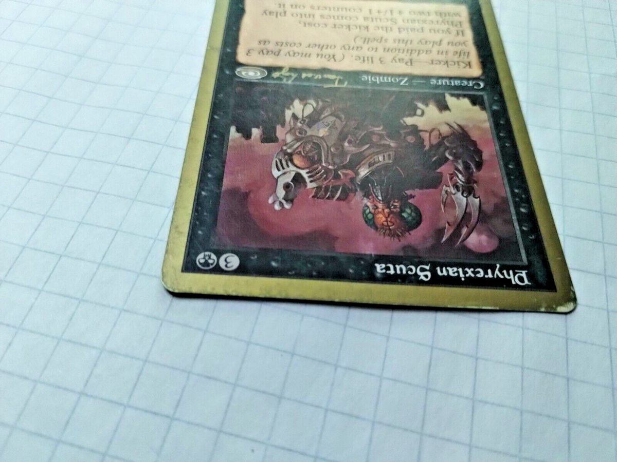 MTG Phyrexian Scuta Planeshift Black Rare - Gold edge and