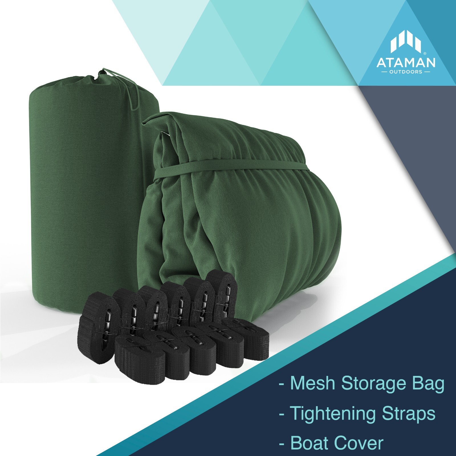 Heavy Duty 600D Waterproof Boat Cover 17 - 19ft Trailerable V-Hull Runabout Boat