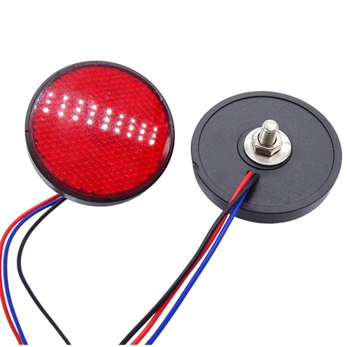 12V 55mm Round Car Brake Tail Fog Light LED Trailer Truck Van Bus Motorcycle Red - Picture 5 of 8