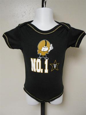NEW VANDERBILT UNIVERSITY COMMODORES BLACK CREEPER INFANTS 12 MONTHS 17XL