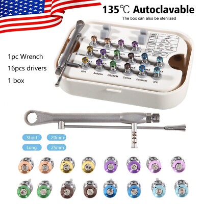Prosthetic Restoration Hand Driver Tools Kit Dental Universal Implant Instrument