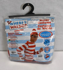 Where's Waldo Long Sleeve Costume Set Size Adult Small/Medium