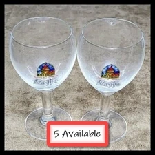 Leffe Belgian Beer Ale Stemmed Goblet Chalice Glasses 8 Oz Barware 5 Available