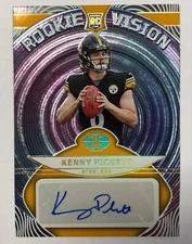 2022 Panini Illusions Kenny Pickett RC Rookie Vision Gold Auto 08/10 