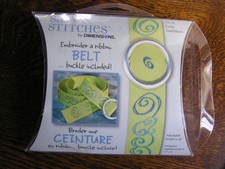 2006 Dimensions Savvy Stitches EMBROIDER a RIBBON BELT Craft Kit 73176 SWIRLS