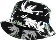 Flag Patriotic Stars and Stripes Floral Tropical Print Bucket Hat