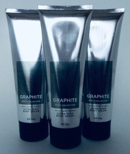 3 BATH BODY WORKS MEN'S COLLECTION GRAPHITE MOISTURE ULTRA SHEA BODY CREAM 8oz
