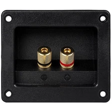 1 PIECE - SPEAKER TERMINAL CUP 3-11/16" x 3-1/8" PLASTIC  GOLD CONN #RGT3000