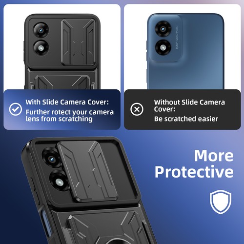 Funda tipo billetera a prueba de golpes con soporte + vidrio templado para Motorola Moto G Play 2024 - Imagen 33 de 83