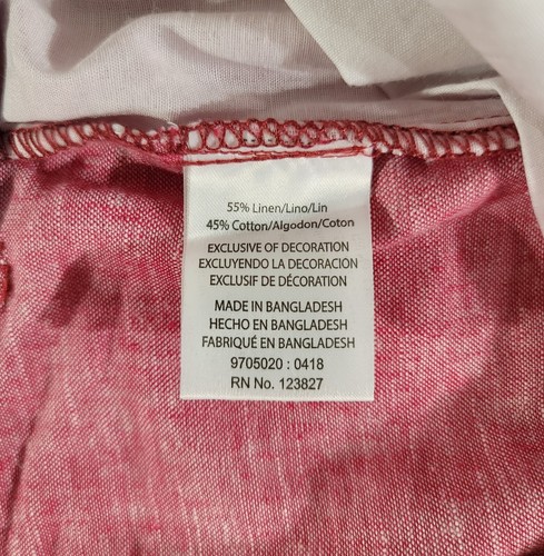 Tenth + Ocean Mens 34 (Actual 34" x 9.5") Linen Blend Chino Shorts Lobster Print - Picture 5 of 5