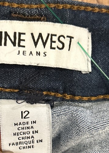 Nine West Jeans Women's 12 Blue Dark Wash High Rise Skinny Jeans - Picture 10 of 15