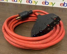 Well Shin Generator extension split 5.26mm 10 awg power cord 4 way splitter 300v