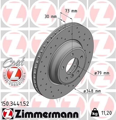 Zimmermann Front Disc Brake Rotor for BMW (150.3441.52)