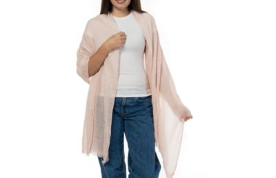 Style & Co Women's Textured Linen-Look Scarf, Blush