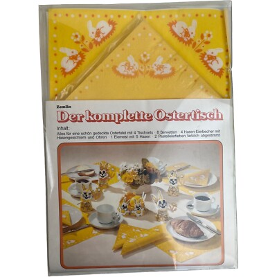 Vintage Easter Paper Goods West Germany Zemlin Der Komplette Ostertisch Yellow