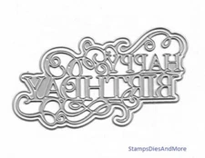 HAPPY BIRTHDAY Words Saying Metal Cutting Die Card Making Scrapbook Pages