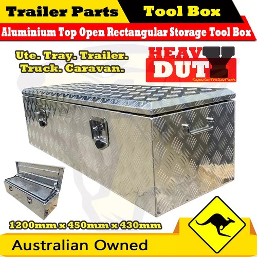 1200x430x450mm Aluminium Toolbox Top Open Rectangular UTE TRUCK TRAILER ...