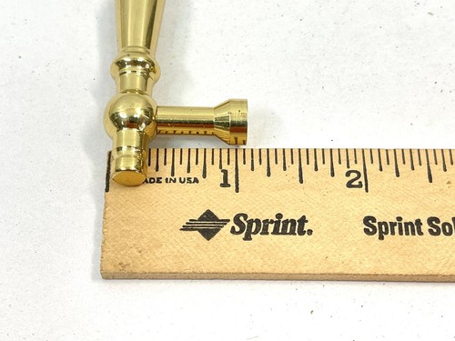 1 Pair (2) Belwith Solid Brass Drawer Pulls - Door Handles 4-1/8" 3" OCB - Picture 6 of 6