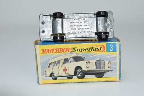 B8 1:60 3INCH 3 INCH MATCHBOX SUPERFAST 3 MERCEDES BENZ BINZ AMBULANCE EXIB - Bild 13 von 16