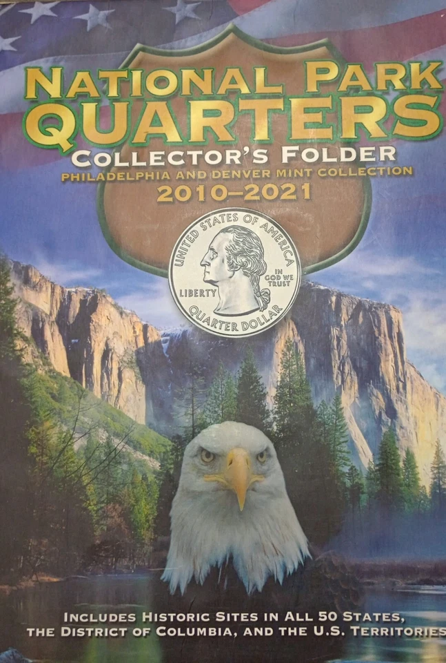 National Park Quarters Folder Complete Set (2010-2021) - 112 Coins P &  D Mints - Image 2 of 2