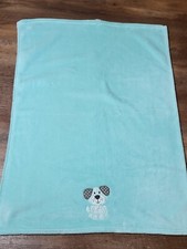 ZAK and ZOEY Blue Puppy Baby Blanket Soft  Snuggly Blanket