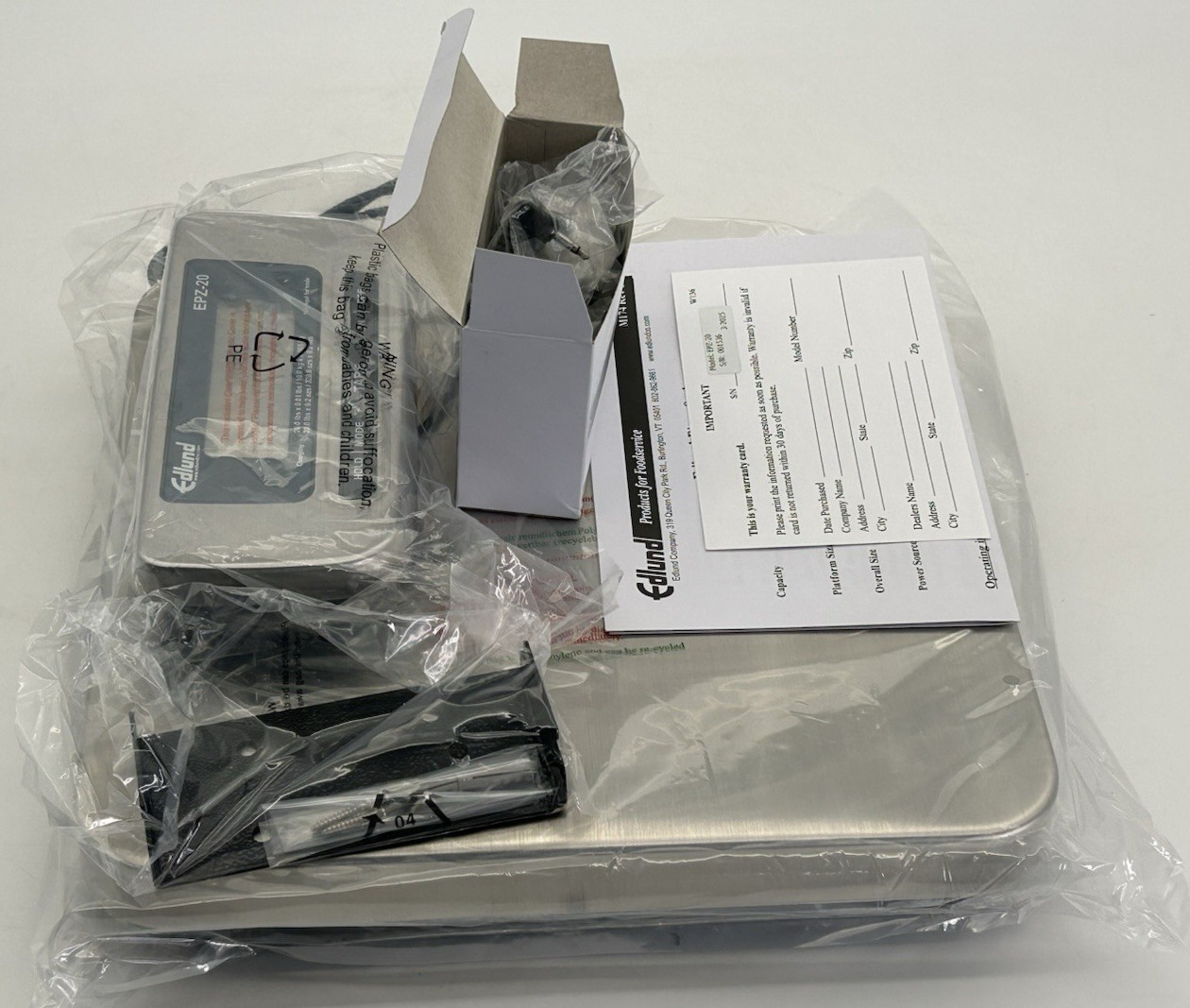 NEW Edlund EPZ-20 20 lb Digital Pizza Scale 12-1/4" x 12-1/2" Stainless Steel