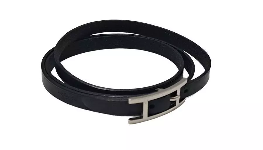 Authentic HERMES Bracelet Leather Api 3 Bracelet Choker HAPI 3 Long Women Authentic HERMES Bracelet Leather Api 3 Bracelet Choker HAPI 3 Long Women