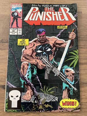 The Punisher #40 - Jigsaw Puzzle 6 Of 6 - Oct 1990 - Marvel Comics