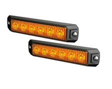2 x LED Frontblitzer Orange Heckblitzer ECE R10 R65 Straßenräumer LED Blitzlicht