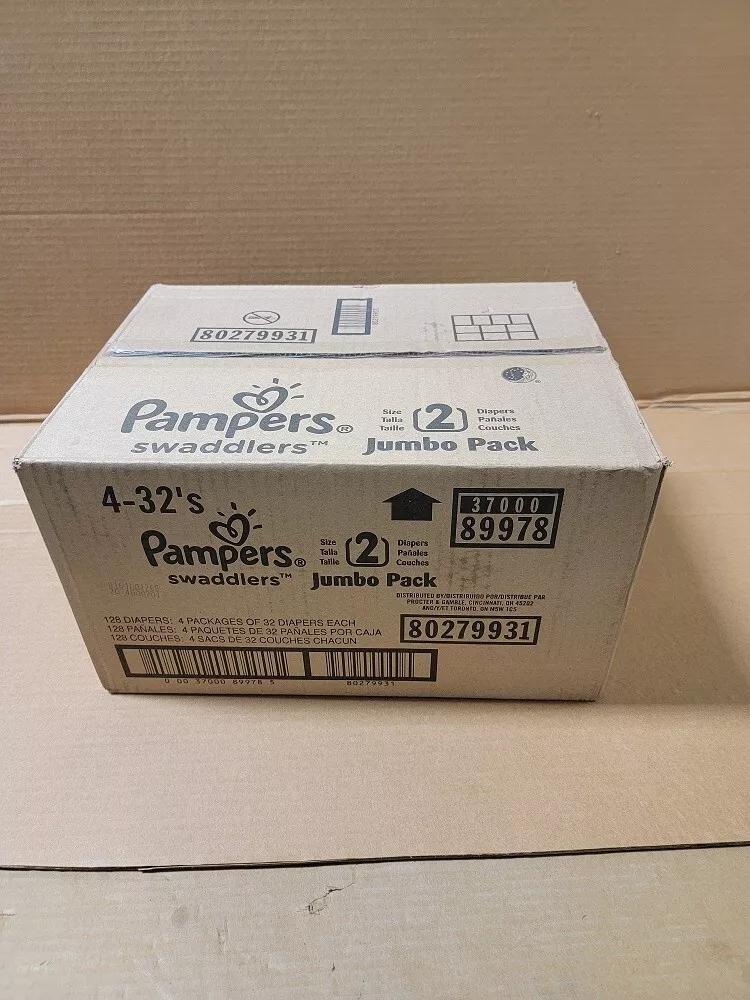 PROCTER 89978 PAMPERS JUMBO PACK SIZE 2 12 18 lbs SWADDLERS