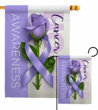 Cancer Awareness World Day Garden Flag Support Decorative Gift Yard House Banner
