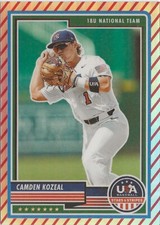 2023 Panini USA Baseball Camden Kozeal Red Stripes Prizm SP RC Vanderbilt