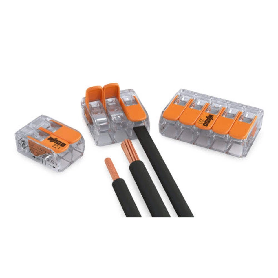 UES-ONLINE Wago 221 Series Compact Splicing Connectors, 0.14-6 mm2, Inline, 3, 4 & 5 Conduc