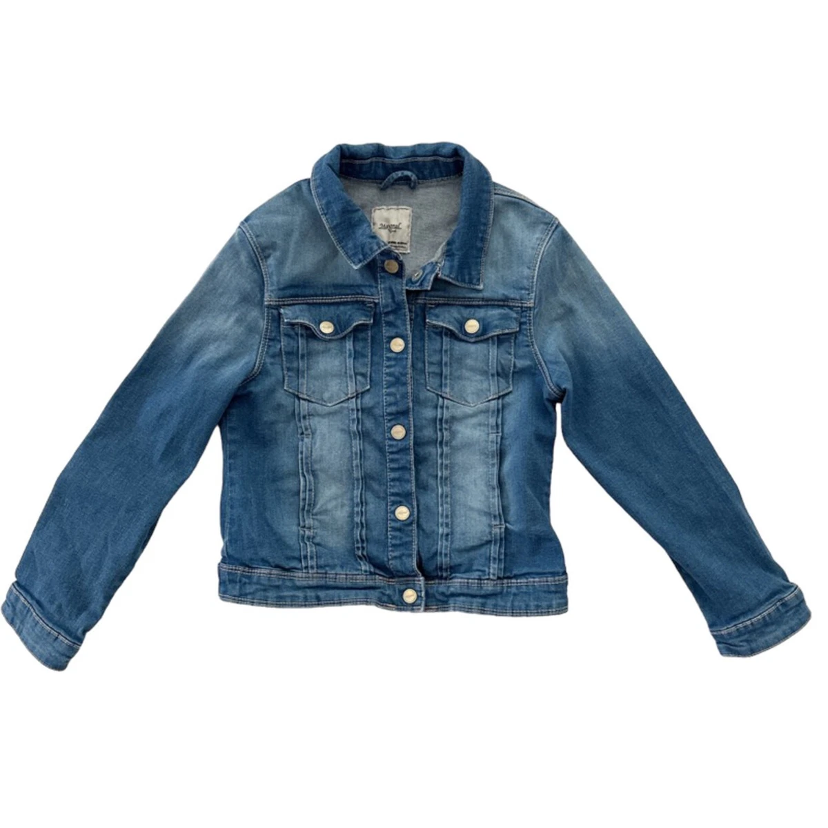 Blouson Bomber Mayoral Fille 14 Ans – Noir, Denim Clouté, Doublé Fourrure, Occasion Parfait état