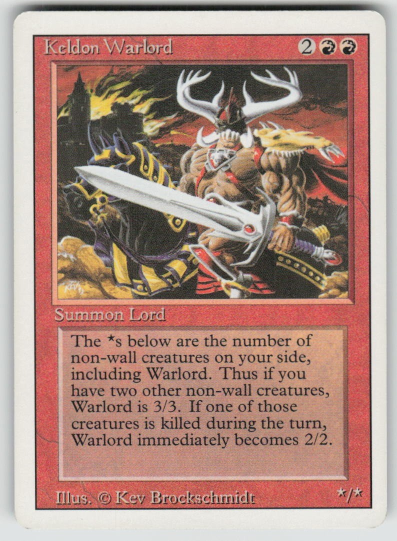 Keldon Warlord Revised Edition Magic: The Gathering TCG Lightly Played