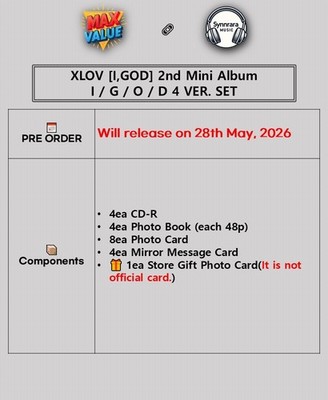 XLOV [I,GOD] 2nd Mini Album 4 Ver SET/4CD+4 Photo Book+8 Card+4