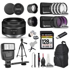 Canon RF 50mm f/1.8 STM Lens - 20pc 128GB Pro Kit