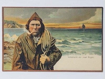 AK Volkstracht der INSEL RÜGEN - Mann - Fischer - ca. 1900