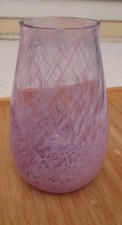 Vintage Caithness Crystal Glass Small Vase - Pink - Scotland - 11cm VGC
