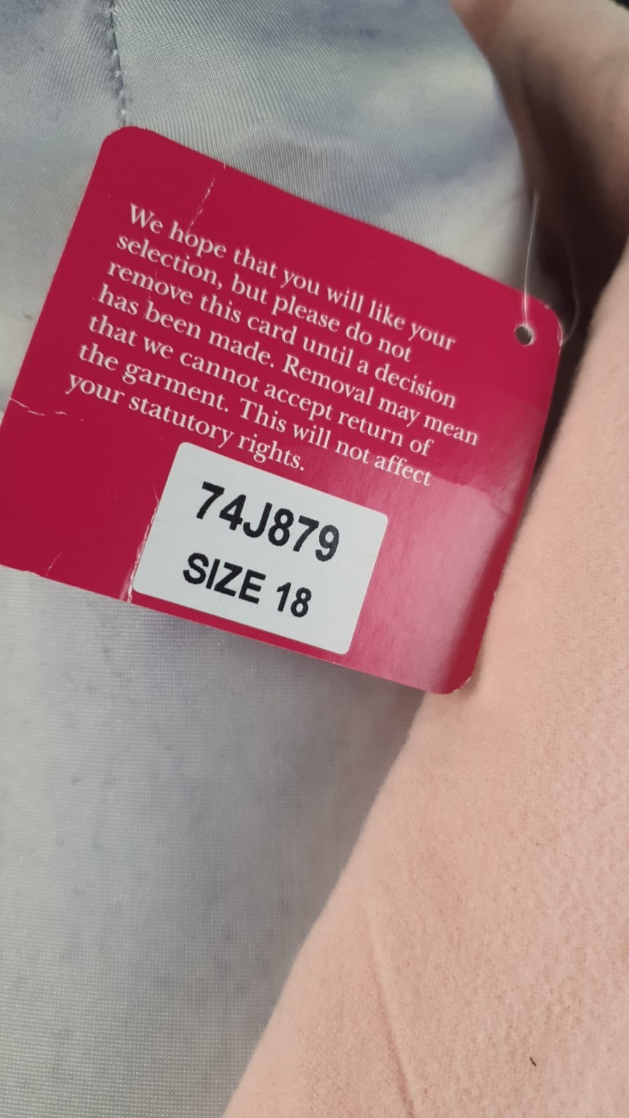 Together Blush Cocoon Coat UK 18 RRP £42.50 MARKED LN151 ii 03 image 10