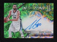 2017-18 Panini Spectra In the Zone Neon Green Prizm 8/35 Marc Gasol Auto 12kd