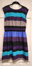 Ann Taylor Loft Dress Elastic Waist Sleeveless Lined Polyester Women Size S